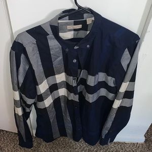 Burberry Dress Shirt Blue Large Men’s